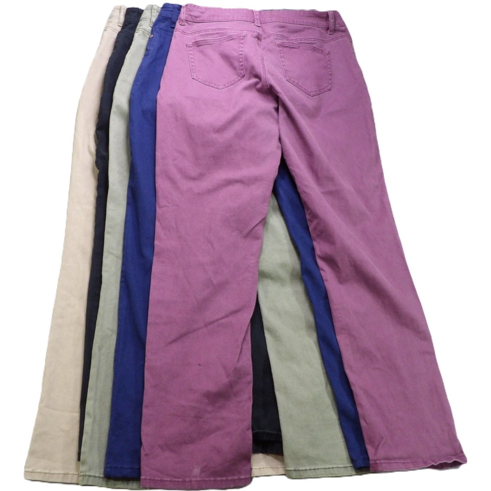 Bit & Bridle Pants Women 12 Khaki Cotton Stretch Trousers Chino Lot 5 Bundle EUC